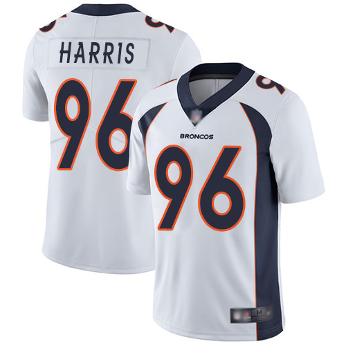 Men Denver Broncos 96 Shelby Harris White Vapor Untouchable Limited Player Football NFL Jersey